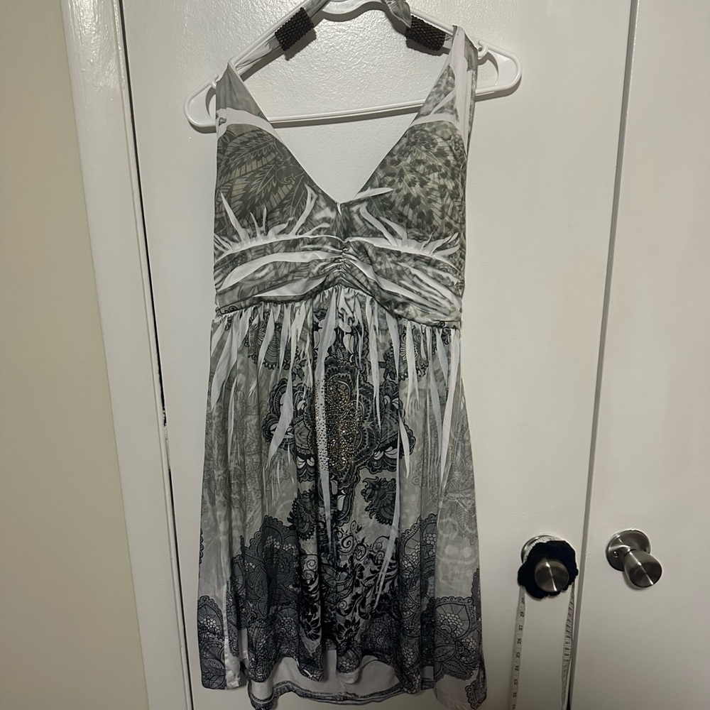 Y2K Black and White Dress